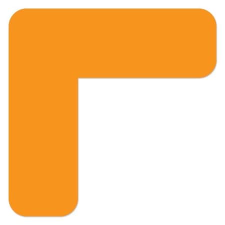 Ergomat DuraStripe Xtreme 6inx6inx1in 90 degrees Angle Round Corners Orange, 60PK DSX-CR1-O-KIT